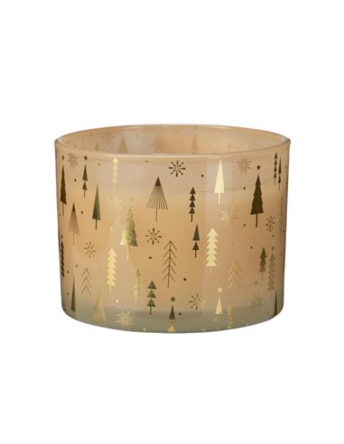 Αρωματικό κερί Χριστουγεννιάτικο Amber Wood 13x8εκ.