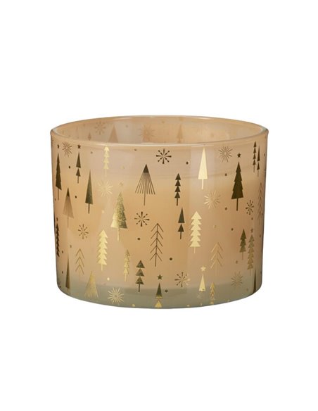 Αρωματικό κερί Χριστουγεννιάτικο Amber Wood 13x8εκ.