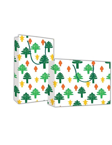 Next χάρτινη τσάντα Χριστουγεννιάτικα δέντρα Υ41x24,5x9