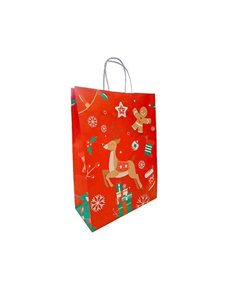 Next χάρτινη τσάντα "Christmas Deer" Υ22x18x8εκ.