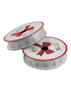 Κορδέλα χριστουγεννιάτικη gross λευκή 1.5εκ. x 3 μέτρα