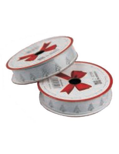 Κορδέλα χριστουγεννιάτικη gross λευκή 1.5εκ. x 3 μέτρα