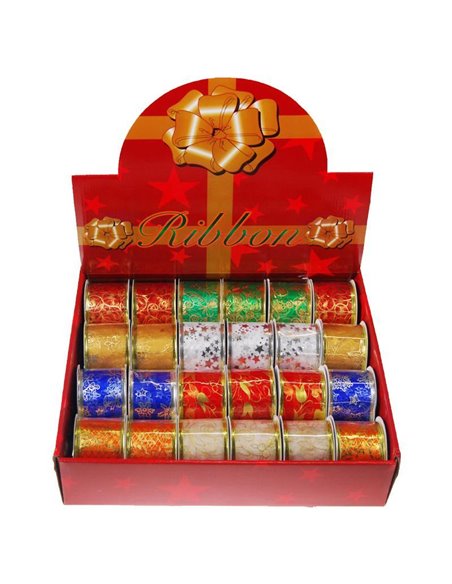 Κορδέλες χριστουγ. 5εκ. x2,7μέτρα 7 χρώματα