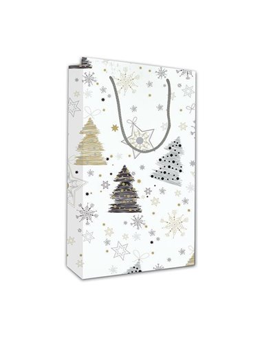 Next χάρτινη τσάντα Χριστουγέννων έλατα Υ41x24,5x9εκ
