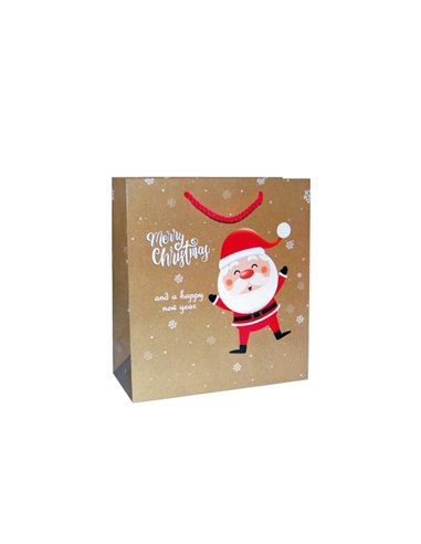 Next χάρτινη τσάντα Santa Claus Υ24x23x10εκ