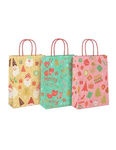 Χάρτινη τσάντα Υ41x33x9,6εκ. Sweet Xmas μεγάλη