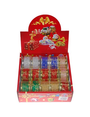 Κορδέλες χριστουγεννιάτικες 3,8εκ. x 2,7μ 6 σχέδια