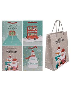Χάρτινες τσάντες χριστουγεννιάτικες Winterland Υ23x18x8εκ.