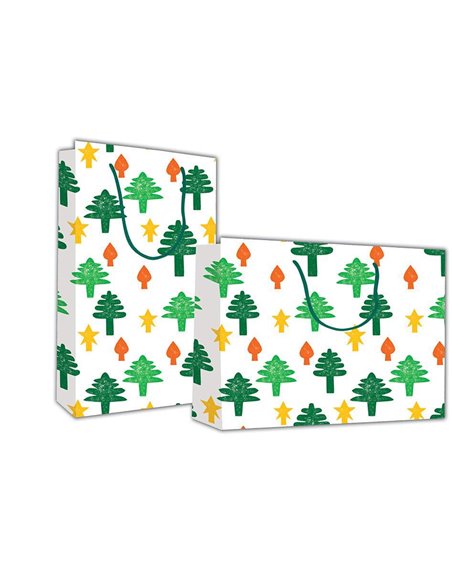 Next χάρτινη τσάντα Χριστουγεννιάτικα δέντρα Υ24x23x10