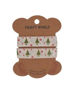 Κορδέλα χριστουγ. δέντρα  βαμβακερή 1,5εκ. x 3 μέτρα