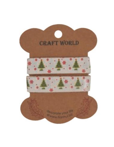 Κορδέλα χριστουγ. δέντρα  βαμβακερή 1,5εκ. x 3 μέτρα