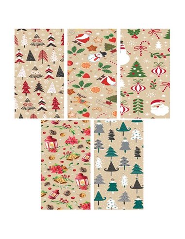 Χαρτί περιτυλίγματος ρολό 70x200εκ. "Mix Christmas 5" (P2_KRAFT_GW_4)