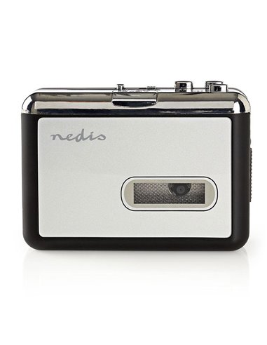 NEDIS ACGRU100GY Portable USB Cassette to MP3 Converter with USB Cable and Softw