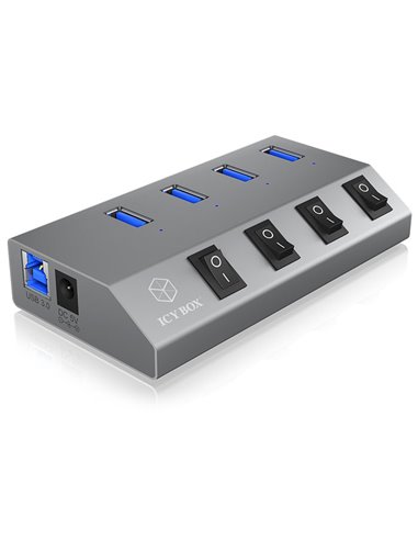 ICY BOX IB-HUB1405 USB 3.0 HUB CHARGER 4PORTS AND SWITCHES / 60153