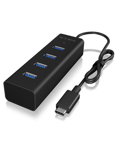 ICY BOX IB-HUB1409-C3 USB 3.0 TYPE C HUB 4PORTS TYPE A BLACK/60256