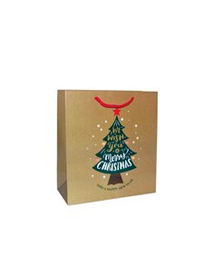 Next χάρτινη τσάντα Christmas tree Υ24x23x10εκ