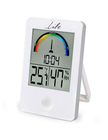 LIFE iTEMP White  Thermometer/hygrometer with clock WES-101