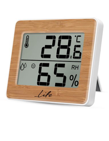 LIFE Gem Bamboo Edition Thermometer with hygrometer