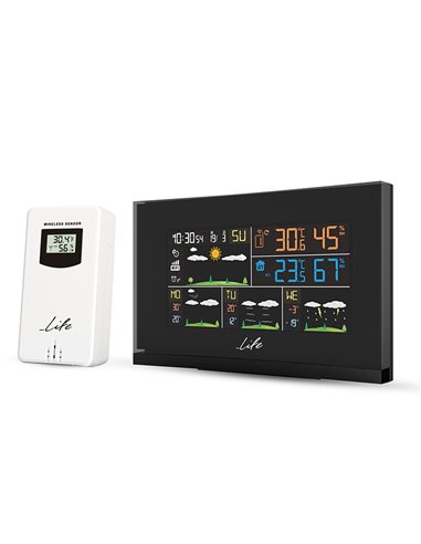 LIFE SMARTWEATHER TUNDRA CURVED  WEATHER STATION  WITH ONE OUTDOOR SENSOR