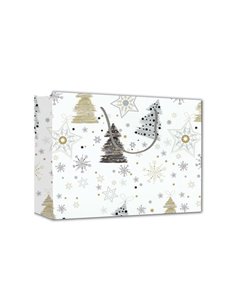 Next χάρτινη τσάντα Χριστουγέννων έλατα Υ26x36x12εκ.