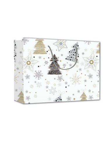 Next χάρτινη τσάντα Χριστουγέννων έλατα Υ40x46x14εκ.