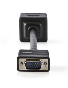 NEDIS CCGP59120BK02 VGA Cable, VGA Male - 2x VGA Female, 0.2 m, Black