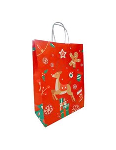 Next χάρτινη τσάντα "Christmas Deer" Υ31x22x10εκ.