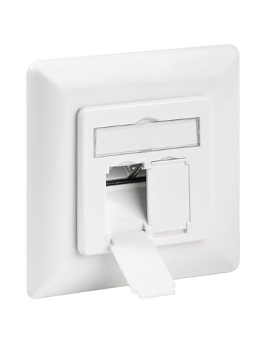 68721 CAT 6a WALL PLATE FLUSH MOUNTING WHITE