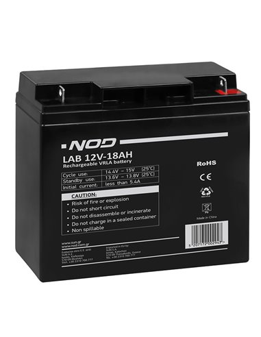 NOD LAB 12V18AH LEAD ACID BATTERY