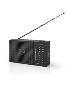 NEDIS RDFM1200BK FM / AM Radio 1.5 W Pocket-Size Black