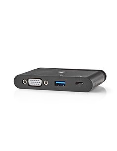 NEDIS TCARF220BK Computer Hub USB Type-C USB-C / USB 3.0 / VGA Power Delivery 10