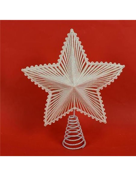Κορυφή δέντρου αστέρι λευκή Y26x5x20εκ.