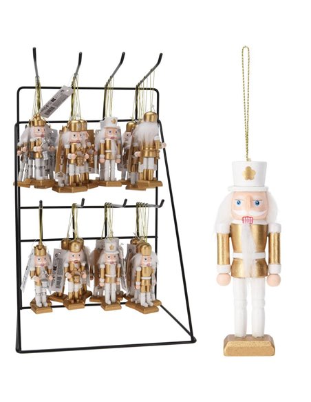 Καρυοθραύστες κρεμαστοί, 4 σχέδια κοκτέηλ Υ10x∅3,5εκ.