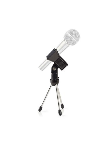 NEDIS MPST05BK Microphone Table Stand Max 0.8 kg Black Silver