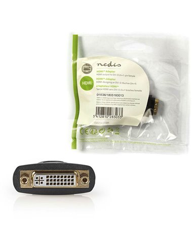 NEDIS CVGP34911BK HDMI - DVI Adapter HDMI Female - DVI-D 24+1-pin Female Black