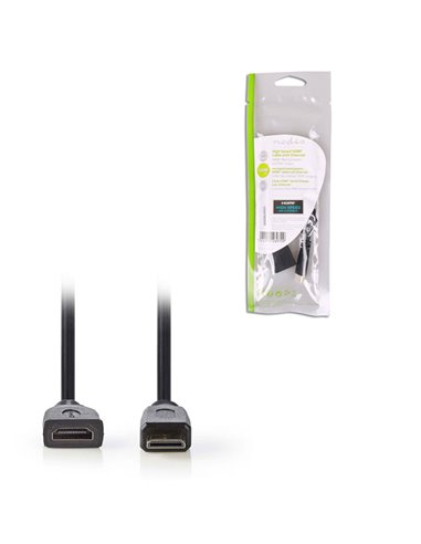 NEDIS CVGP34590BK02 High Speed HDMI Cable with Ethernet HDMI Mini Connector-HDMI