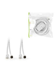 NEDIS CSGP4500WT50 Coax/CAT6 Combination Cable With Connectors 5.0 m
