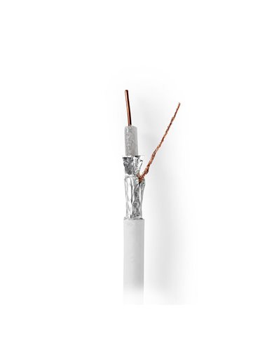 NEDIS CSBR4050WT1000 Coax Cable 4G / LTE-Proof 100 m Reel White