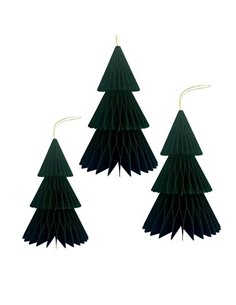 Χριστουγεννιάτικα δέντρα χάρτινα σετ 3 τμχ 25, 30 - 35εκ.