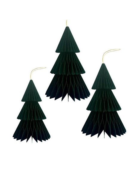 Χριστουγεννιάτικα δέντρα χάρτινα σετ 3 τμχ 25, 30 - 35εκ.