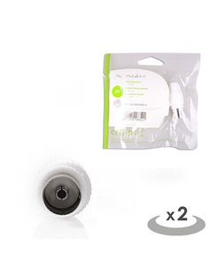 NEDIS CSGP40923WT IEC(Coax) Connector Female-2 pieces White