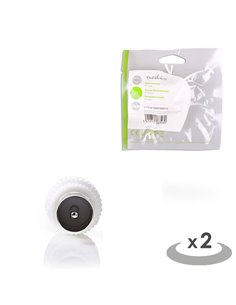 NEDIS CSGP40903WT IEC (Coax) Connector Male-2 pieces, White