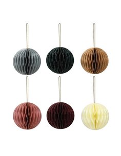 Χριστουγεννιάτικες μπάλες χάρτινες σετ 6 τμχ Ø8εκ.