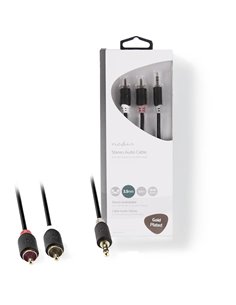 NEDIS CABW22200AT30 Stereo Audio Cable 3.5mm Male - 2x RCA Male 3.0m Anthracite