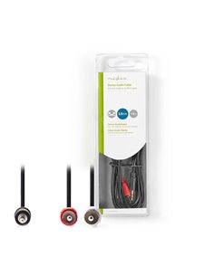 NEDIS CAGB22200BK15 Stereo Audio Cable 3.5 mm Male - 2x RCA Male 1.5m Black