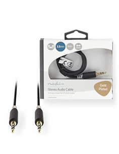 NEDIS CABW22000AT05 Stereo Audio Cable 3.5 mm Male - 3.5 mm Male 0.5m Anthracite