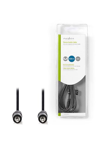 NEDIS CAGB22000BK20 Stereo Audio Cable 3.5 mm Male - 3.5 mm Male 2.0m Black