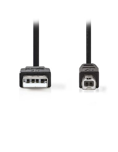 NEDIS CCGT60100BK20 USB 2.0 Cable A Male-USB-B Male 2.0m Black