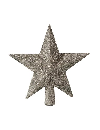 Κορυφή δέντρου αστέρι χρυσή Υ19x19x5εκ.