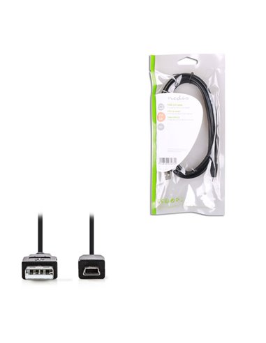 NEDIS CCGP60300BK20 USB 2.0 Cable A Male - Mini 5-pin Male, 2.0 m Black